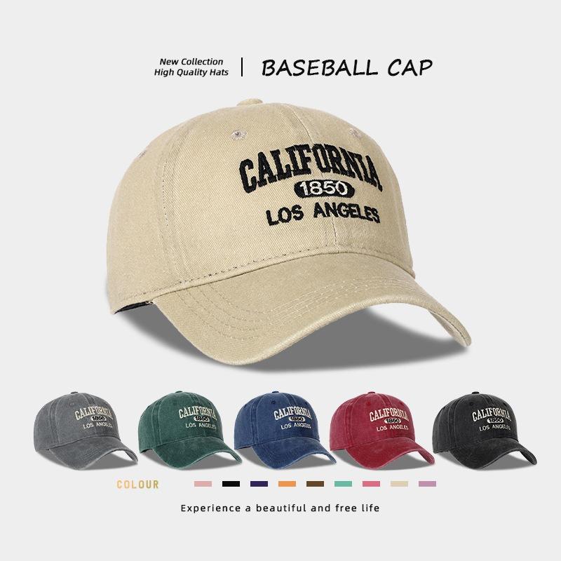 Retro Old Face Peaked Cap Children Sunscreen Sunshade Soft Top Embroidered Baseball Cap Men's Cowboy Hat
