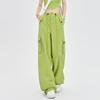 Fashion Casual Wide-leg Cargo Pants for Women Female Elegant High-waisted Long Pants Overalls 2026 New Loose Spring and Summer Simple Trousers 2395