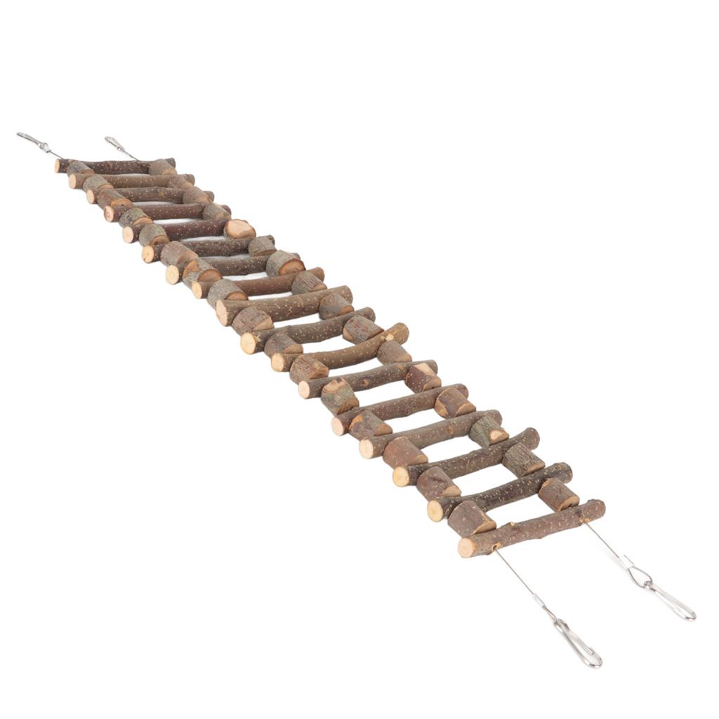 Escalera de Escalada para Mascotas Molienda de Dientes Ambiental Duradera Flexible Puente de Escalera de Madera para Loro