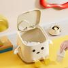 Cartoon Desktop Trash Can Plastic Small Storage Bucket Multi-functional Mini Waste Bins  Countertop