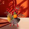 2025 Spring Festival Artificial Flowers Desktop Ornament Handmade Chinese Blessing Crafts for Home Office Housewarming Decora