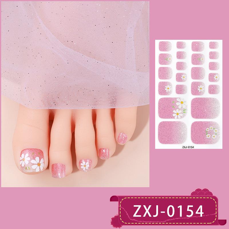 

Наклейки для маникюра на ногах, летние наклейки для ногтей с ромашками, наклейки для дизайна ногтей с цветами ZXJ-0154