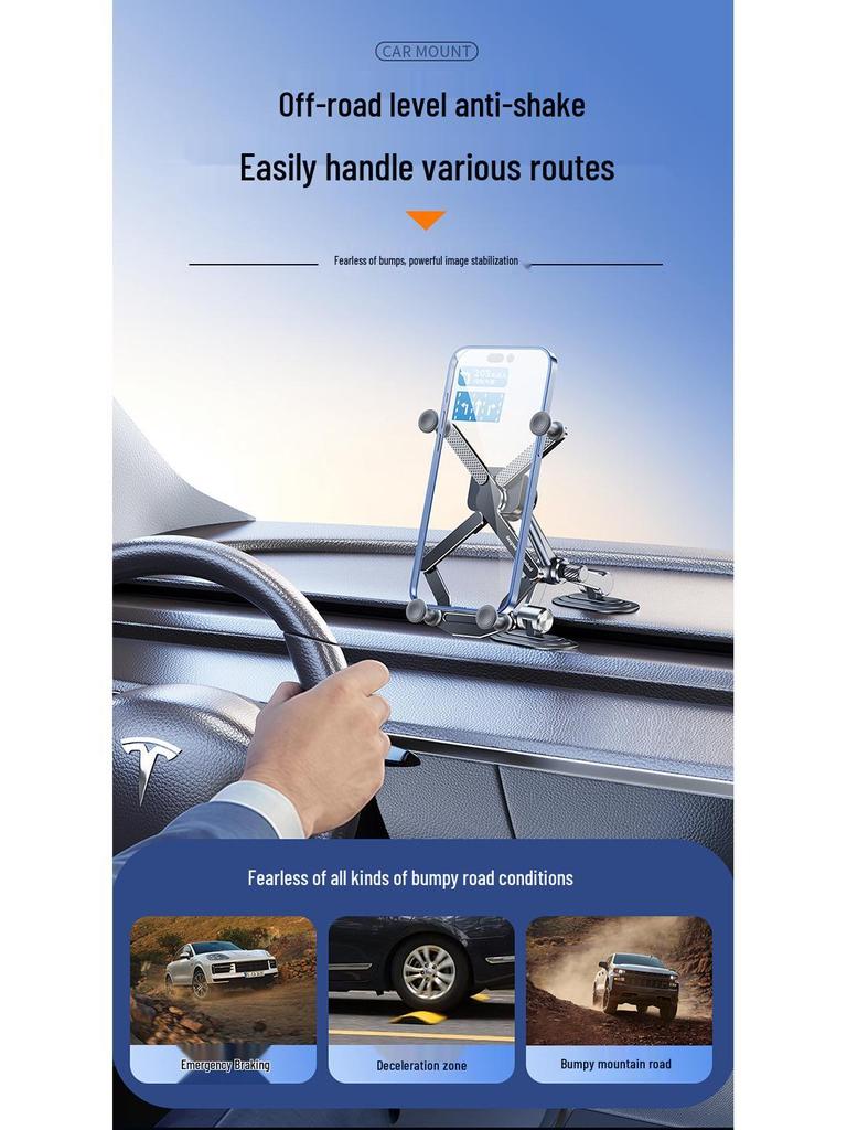 Metal Gravity Car Phone Holder 2025 Model, All-Aluminum for Dashboard Navigation