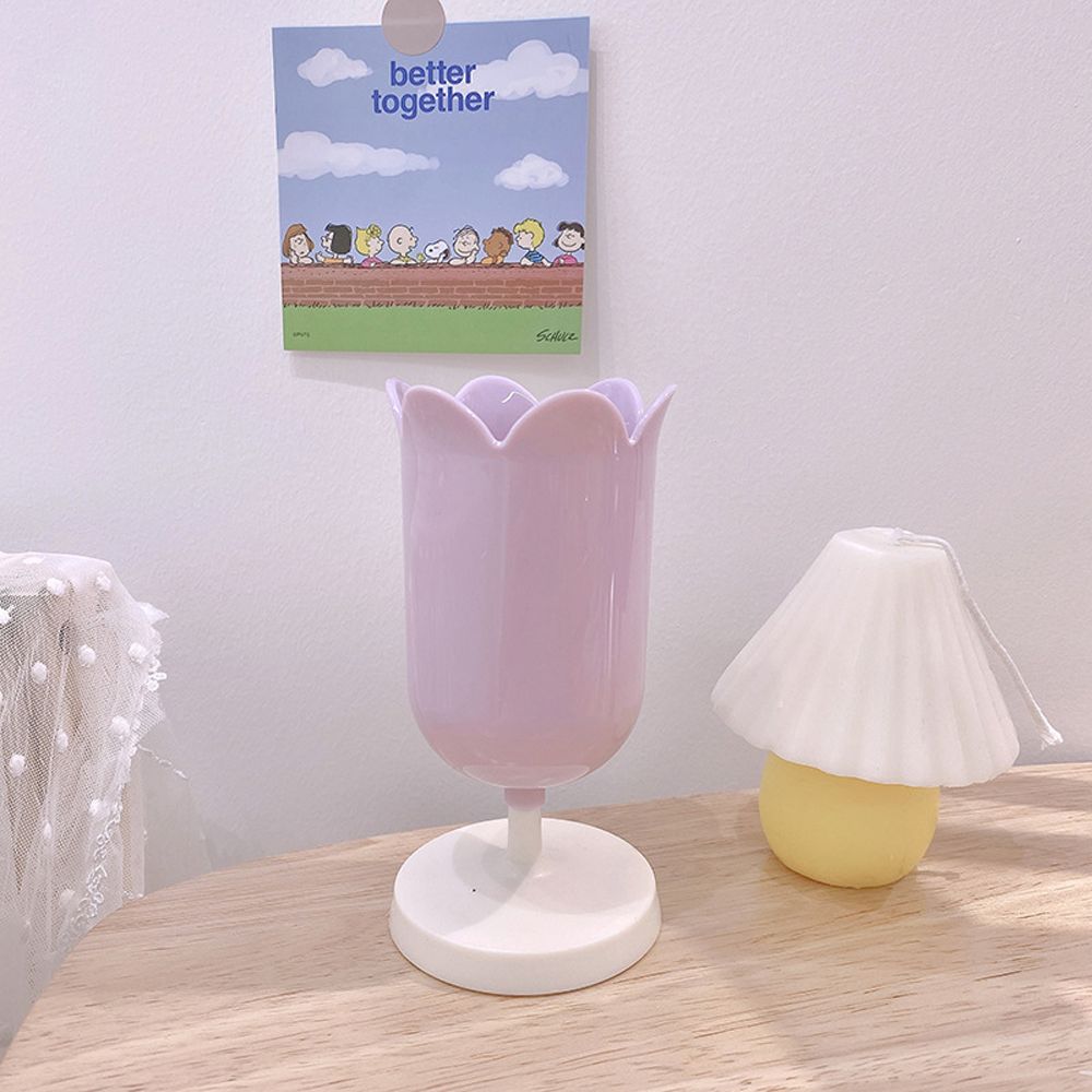 Pencil Stand Case Girl Desktop Decoration Mini Makeup Box Stationery Organizer Tulip Pen Holder