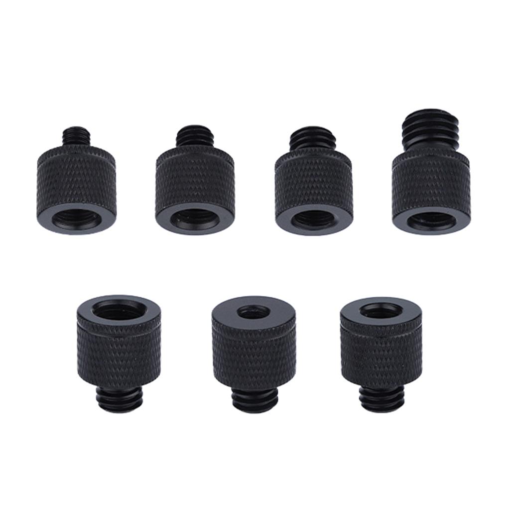 2x 3/8 To M6 M8 M10 M12 Camera Screw Tripod Base Connection Fixed Mount Conversion Screw Tripod Photography Accessories