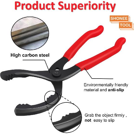 Oil Filter Wrench (L:12", Jaw Capacity: 60Mm To 102Mm), Automotive Oil Filter Removal Tool For Oil Change, Adjustable Fuel Filter Wrench Plier (1