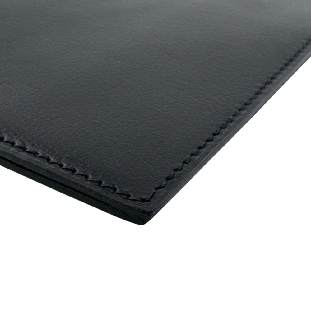 Hermes Passport Case MC2 Leather Magellan Card Case Black Leather Used