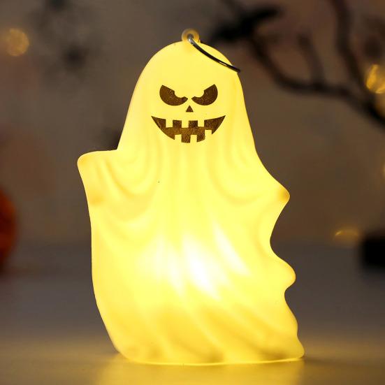 Svítící dekorace duch Halloween duch světlo strašidelný duch středový prvek závěsná ozdoba na stůl krbovou římsu skříňku stolní displej