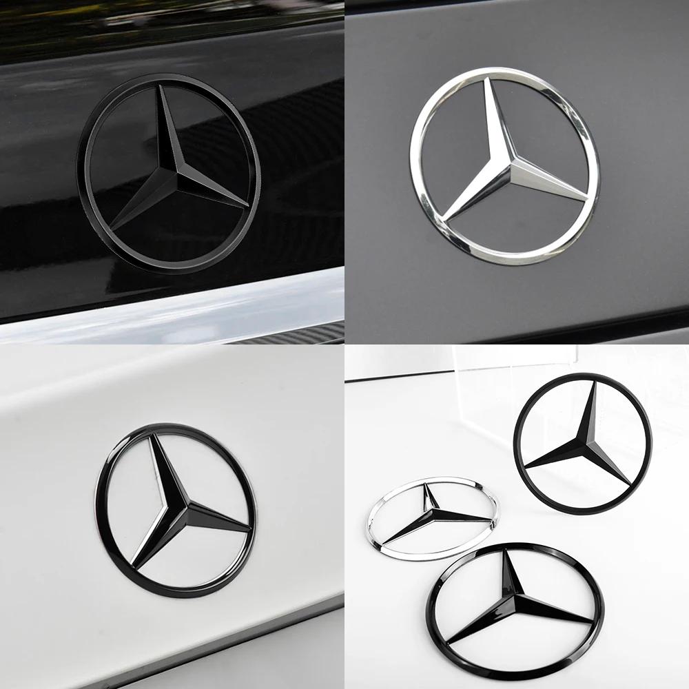 1pc ABS Tail Star Emblems Black Silver Rear Trunk Star Logo Stickers Badges for Mercedes Benz B-class GLS450 X166