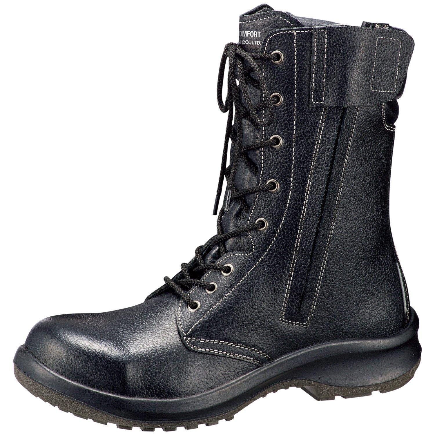 

Обувь Premium High Verde Safety Shoes JIS Standard Long Shoes Lace Normal Work Wide Toecap PRM230F All Eyelets Black cm [Midori Anzen] Anti-Slip 25.0