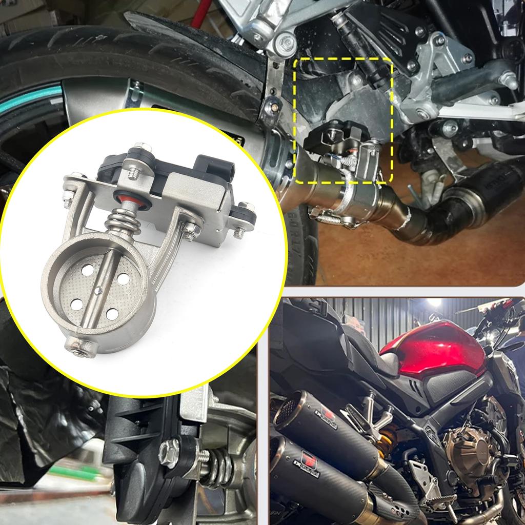 Motorcycle exhaust pipe system locomotive soundproof stainless steel valve electronic switch button control 51/60/63/70/76mm