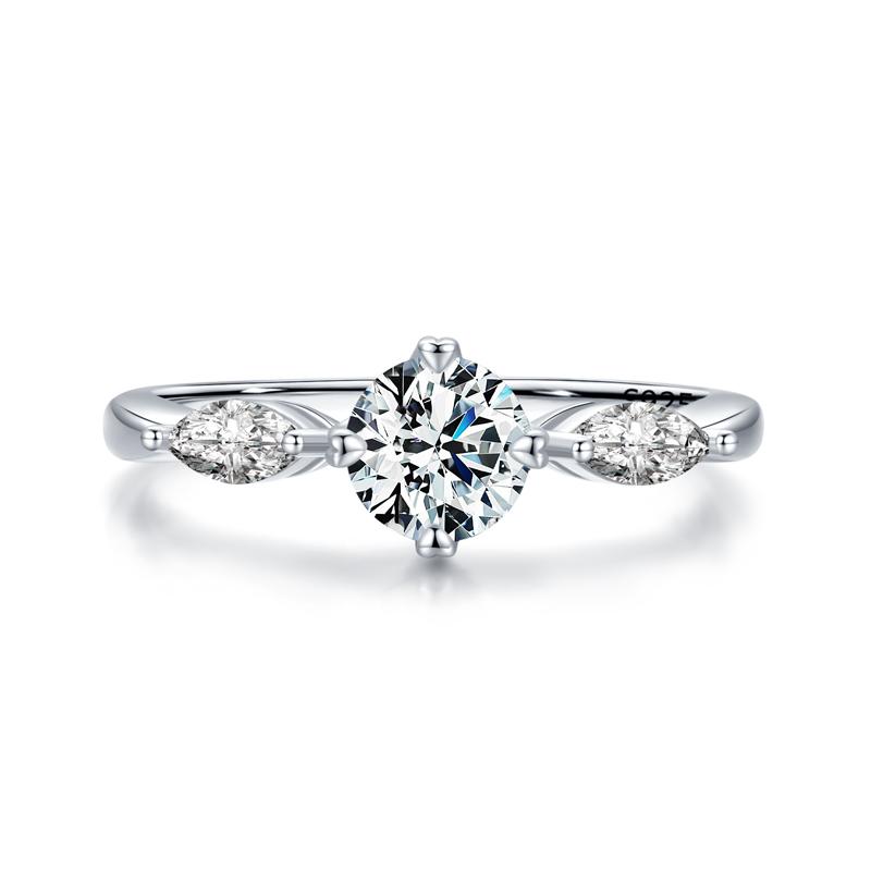 Ailmay Genuine 925 Silver Luxury AAAAA Level Sparkling Zircon Finger Ring For Women Classic Wedding Statement Jewelry 6