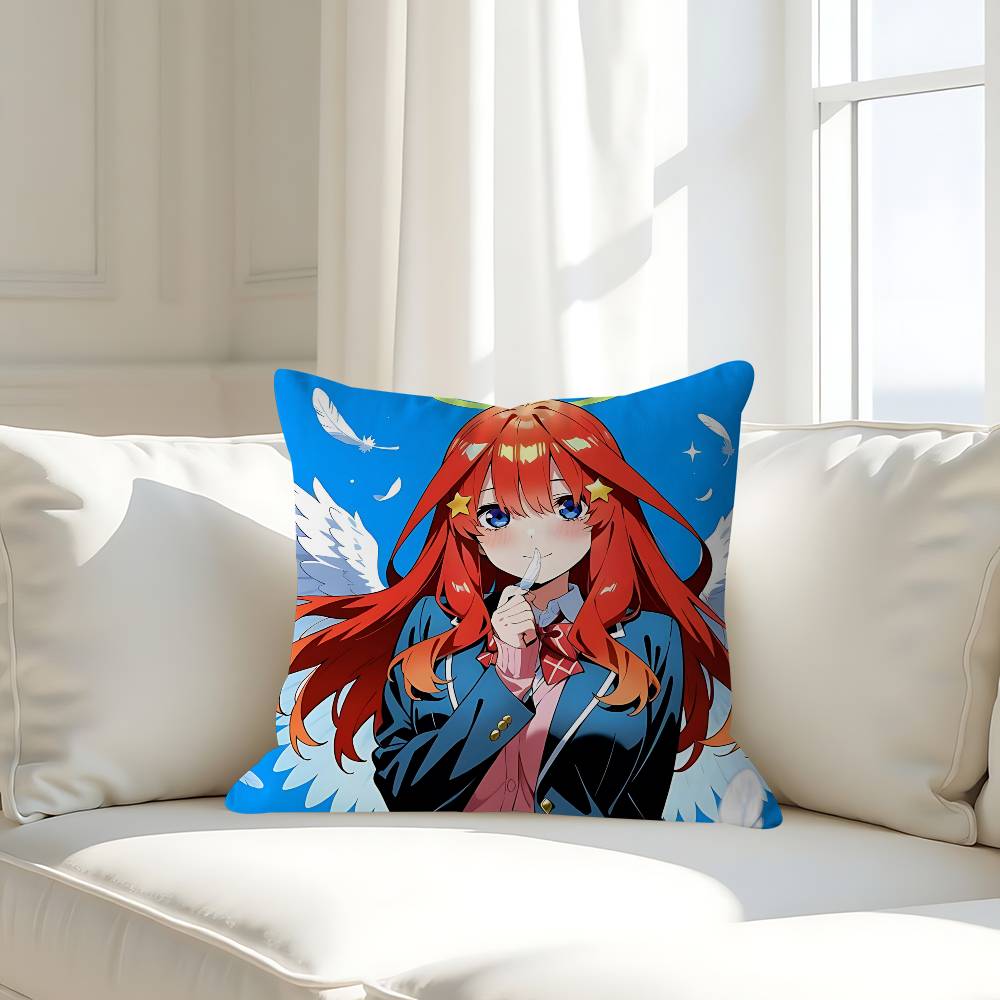 Anime N-Nakano-Itsuki Cushion Cover Inches Farmhouse Decor Home Throw Pillow Covers For Couch Decorations
