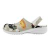 Printed White EVA Beach Clogs Unisex Lightweight Breathable Slip On Garden Shoes Pool Bathroom Home Summer Wear