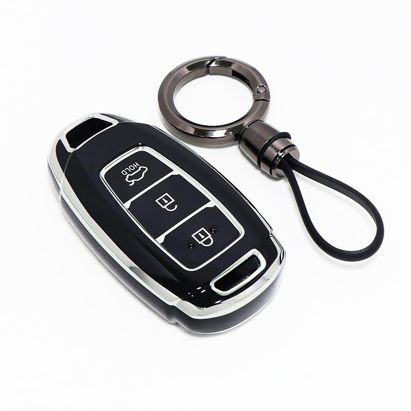 3/4/5 Buttons For Hyundai Encino Kona Solaris Azera Grandeur Elantra Santa I30 Ix35 Accent Fe Shell Fob Tpu Car Key Case Cover