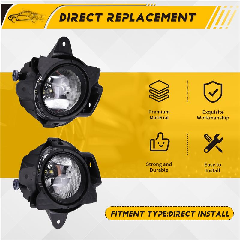 L10A Car LED Front Bumper Fog Light Set For Toyota Hilux VIGO MK7 2012 2013 2014 2015 2016 With Wires Switch Harness Kit