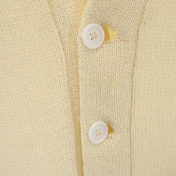IMPERIAL 70s vintage wool Long sleeve knit cardigan 38 Ivory sweater Men's Used