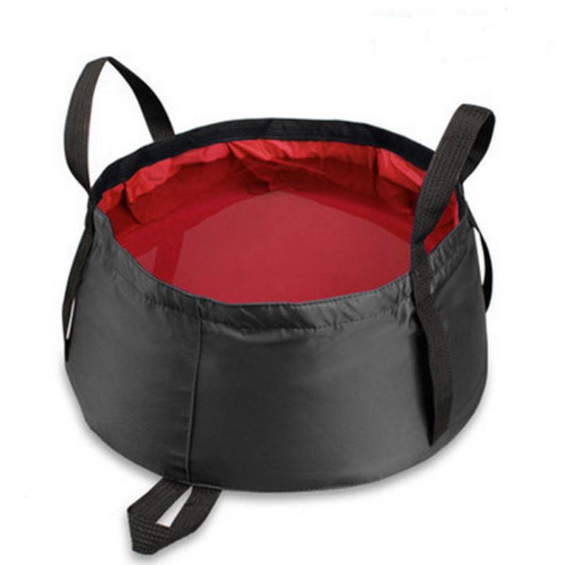 Outdoor Folding Basin With Sturdy Handle 8.5l Ultra-light Portable Survival Water Bag For Camping