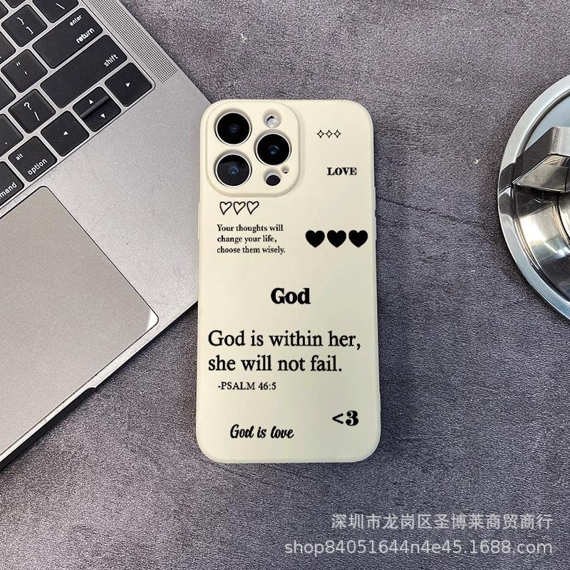 Black English Applicable iPhone15 mobile phone case 14PROMAX all-inclusive 13/11 anti-drop 16/15 protective case 17