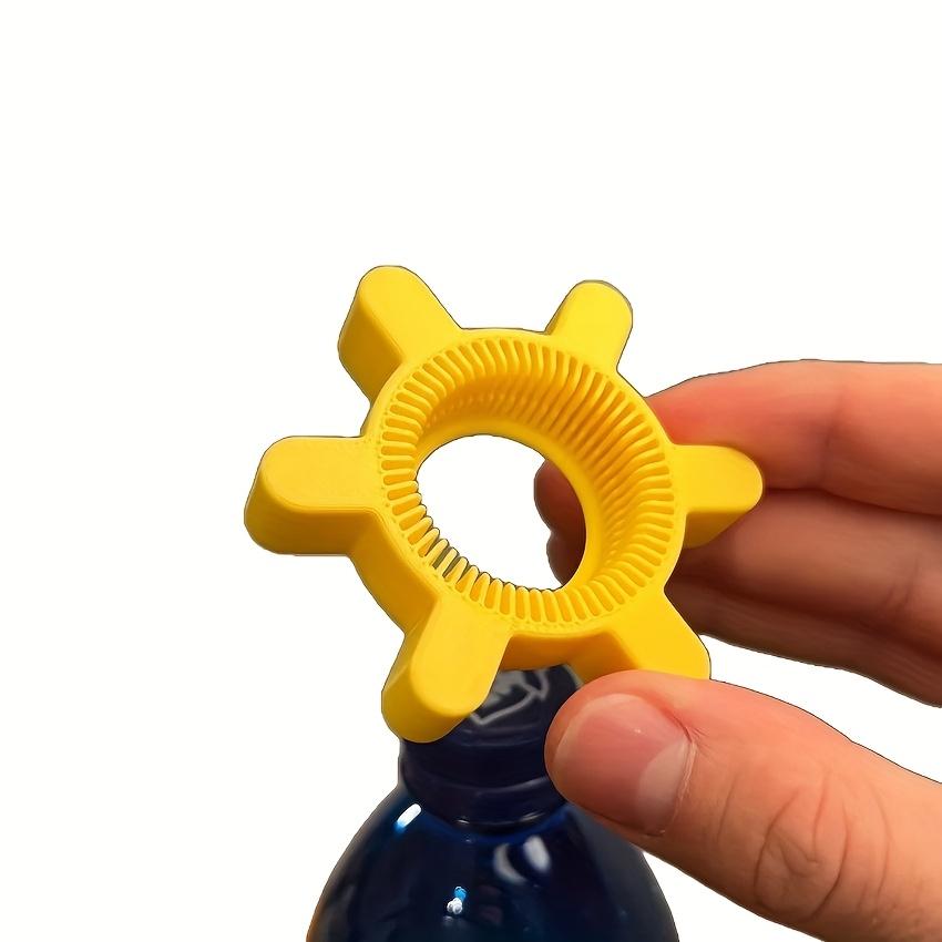 1pc Twist CapOpener for Bottles/Can-Yellow Plastic,Ergonomic Grip, Durable Gear for Drinks.Compact Sturdy Kitchen Tool,Xmas Gift