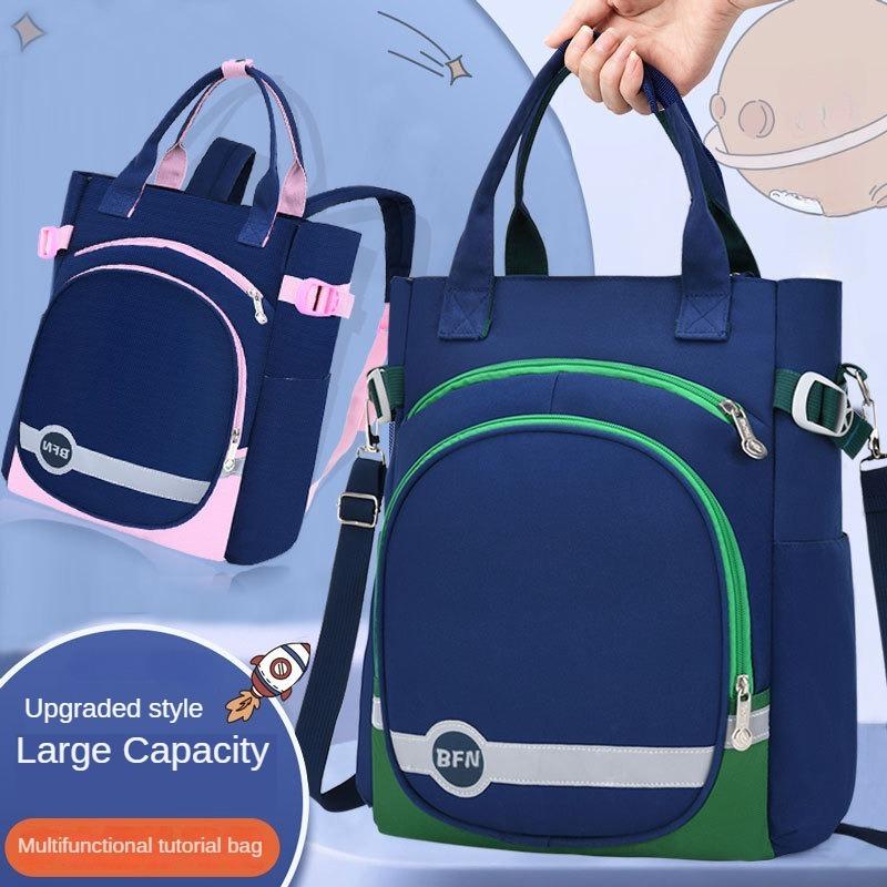 Pendler Studentenrucksack Modische und minimalistische Colorblock-Einzelschultertasche Kinder Umhängetasche