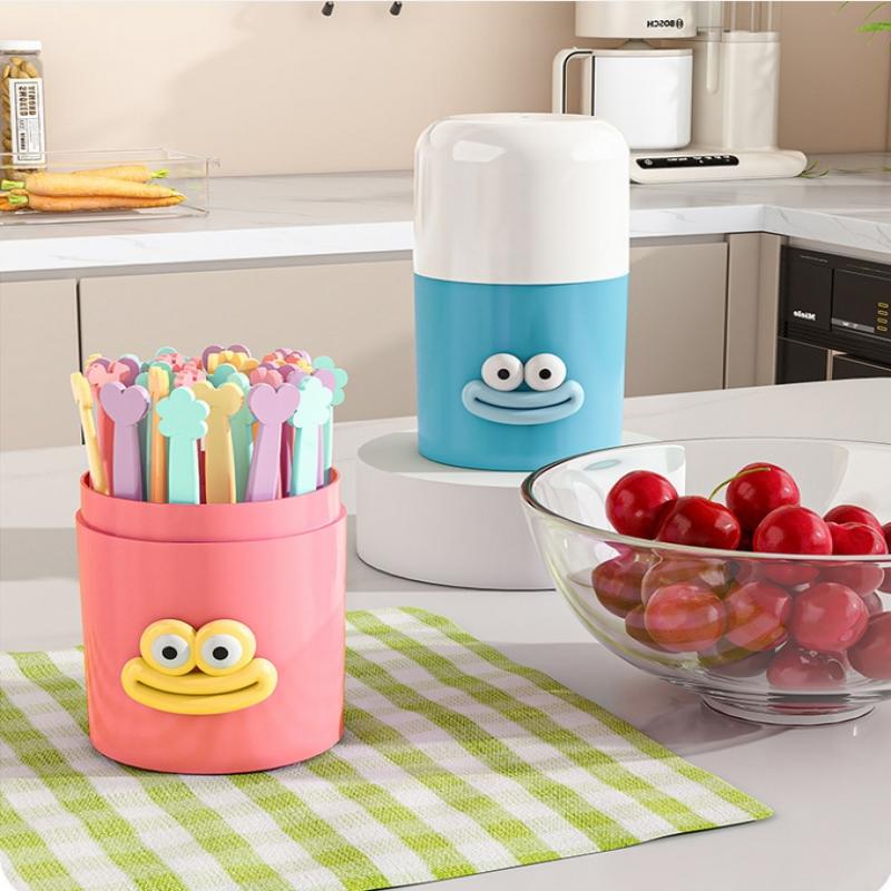 50 szt./pudełko Dopaminowe wykałaczki do jedzenia Mini widelczyki dla dzieci Widelczyk do owoców Akcesoria do pudełka bento Dekoracja jedzenia Widelczyk Wykałaczki do jedzenia dla dziecka