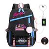 Children'S Schoolbag Contrasting Colors Neutral Leisure Travel Usb Backpack Animation Printing Primary And Secondary School Students