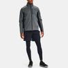 Under Armour ColdGear Infrared Logo Print Stand Collar Jacket Men Gray 1321438-012