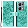 For Xiaomi Poco M6 Pro 4G/Redmi Note 13 Pro 4G Case PU Leather Mandala Imprinted Design Wallet Phone Cover