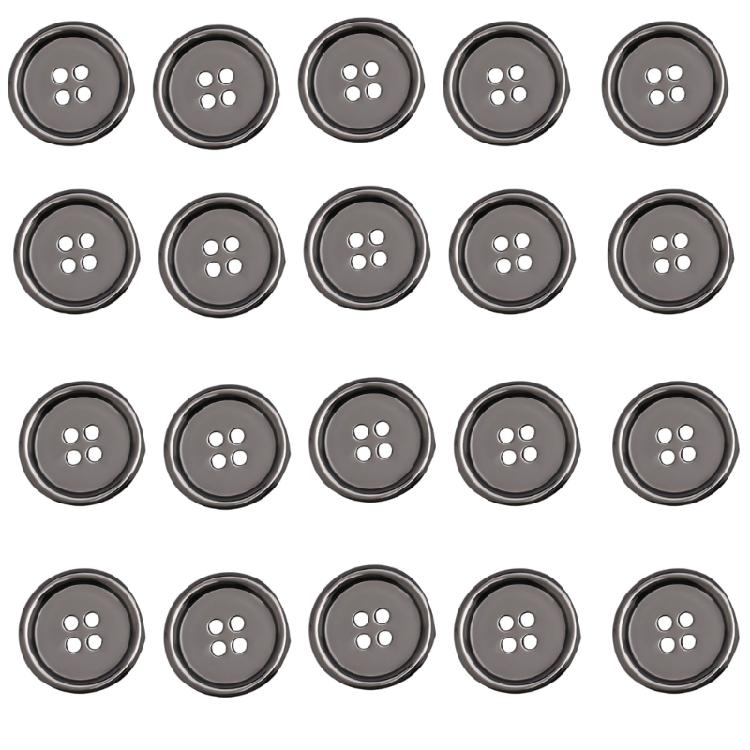 

Sewing Button with Alloy Materials Four Hole Designs Fine Edges for Various Use чорний