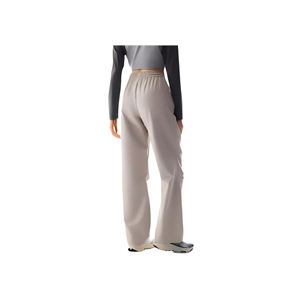 Anta Comfortable Casual Simple High-Waisted Straight Leg Sports Pants Women Pants Light-Gray 962516501-1