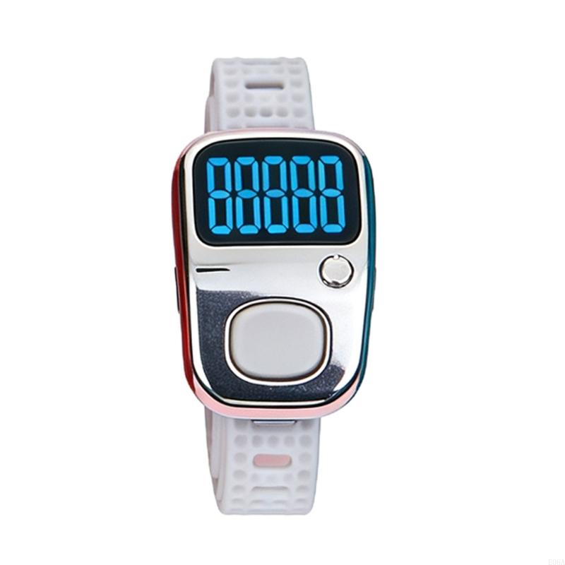 Accurate Timer Counter Digital Rechargeable USB LED Screen Clickers Silicone Strap Comfort Wear Counting Tool 1