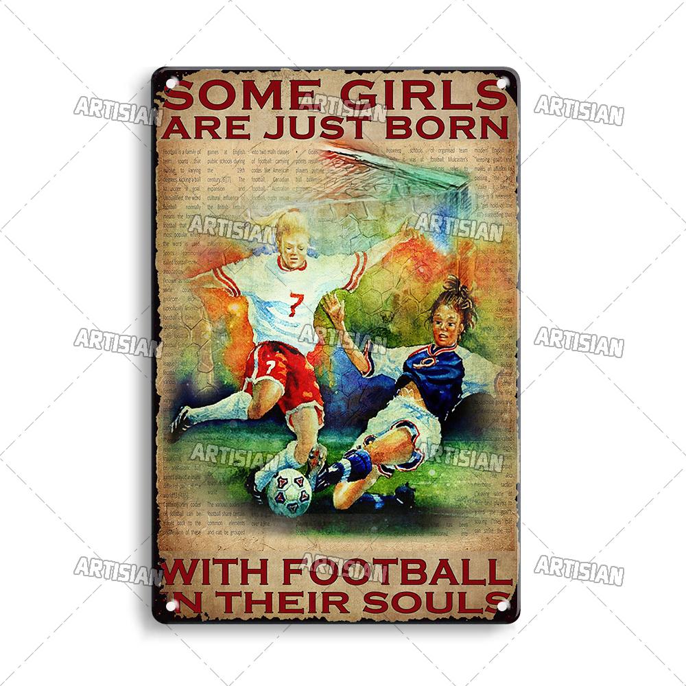 Artisian Football Metal Sign Sport Retro Tin Poster Vintage Decorative Plate Wall Decor Garage Bar Pub Club Hotel Cafe Kitchen