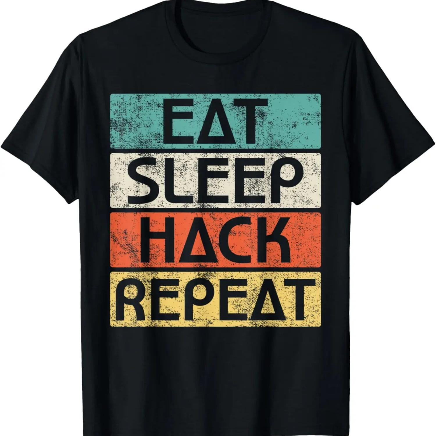 

Hack Hacker Hacking Retro T-Shirt XXXXXL чорний