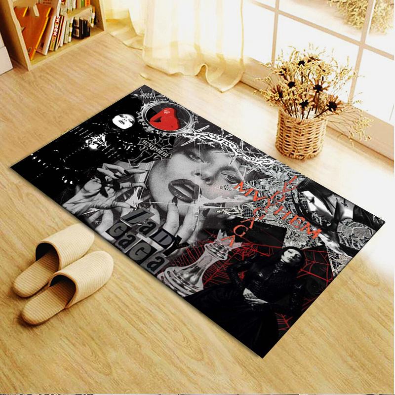 Gaga Poster Teppich für Wohnzimmer Schlafzimmer Zuhause Sofadekoration, Kinderspiel Rutschfeste Bodenmatte