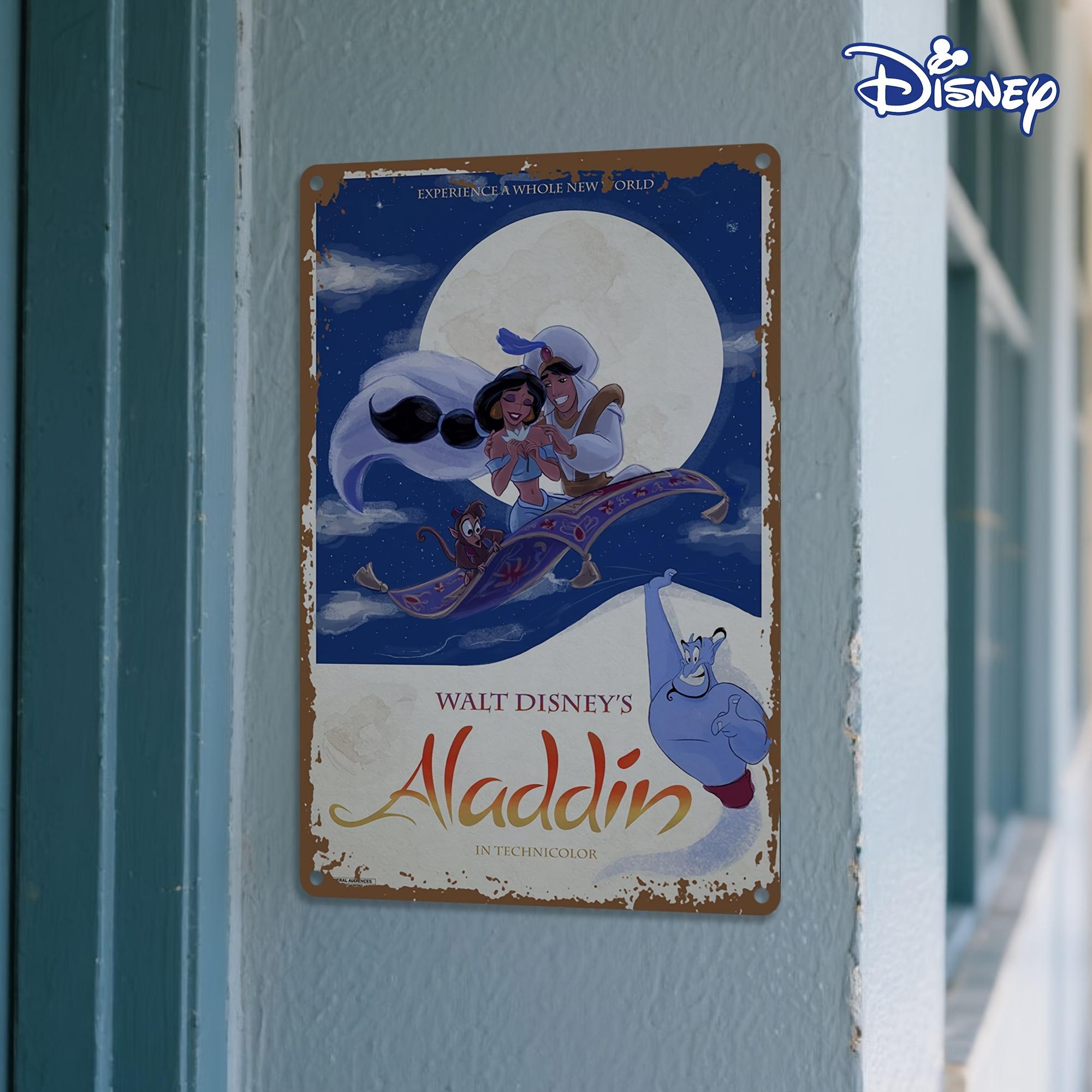 

Disney 1pc Metal Tin Sign Magical Aladdin and Jasmine on a Flying Carpet Adventure20.32 x 30.48 cm Perfect for Home Decor and Ho 20x30cm（7.8x11.8inch）