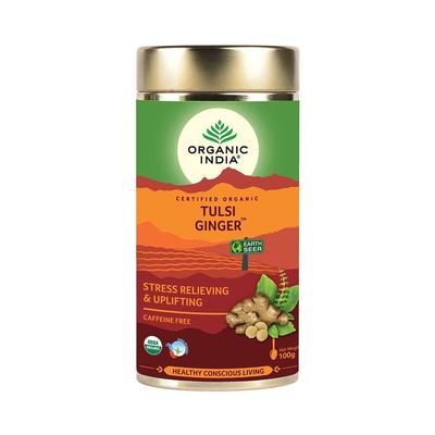 Tulsi und Ingwertee (100 g), Tulsi-Ingwer, Bio-Indien