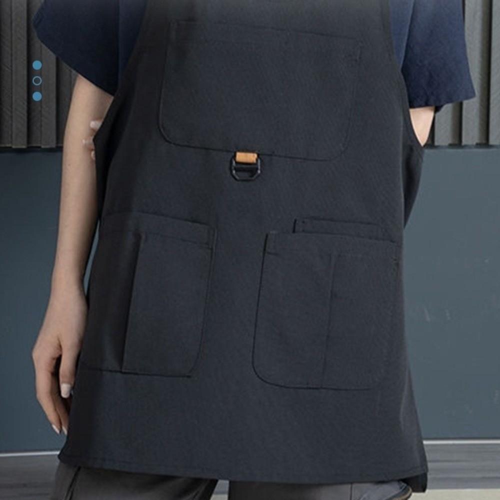 Wind Resistant Loose Apron Polyester BBQ Apron Work Clothes Kitchen Apron  Restaurant