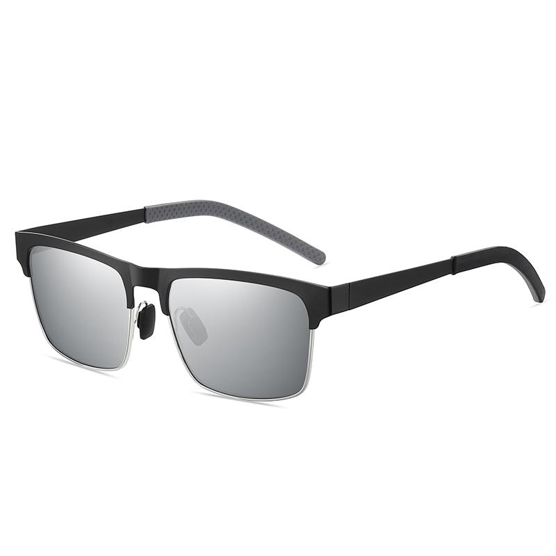 

2025 New Classic Designer Polarized Sunglasses Men Square Semi Rimless Sun Glasses Vintage Driving Vacation Eyewear No Package