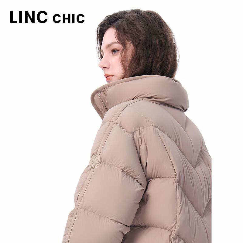 Jinyujie Women's Loose Fit Stand Collar Short Down Jacket