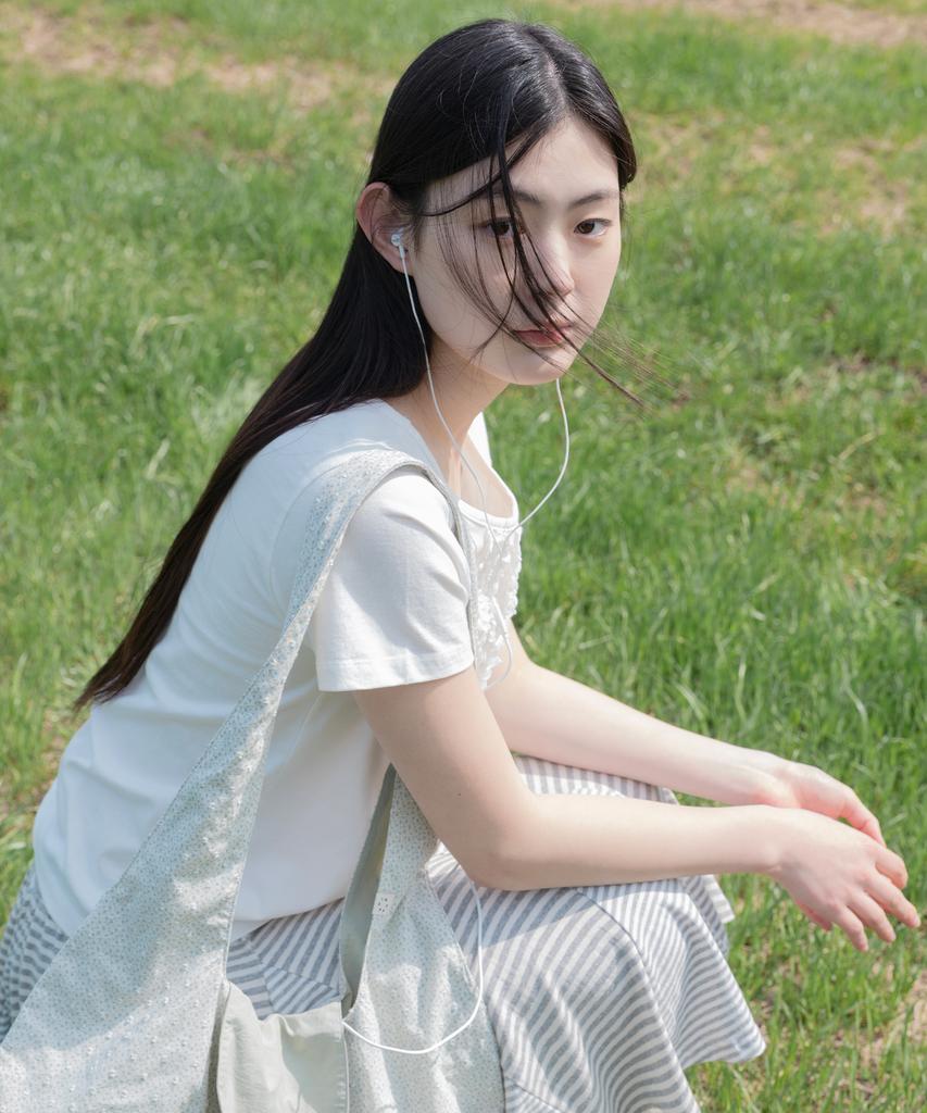 Ohesio Frill Jersey T-Shirt, Ivory