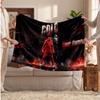 Cristiano Ronaldo Personalized Fleece Blanket With Football Logo, Custom Name Text Soft Warm Home Throw Blanket