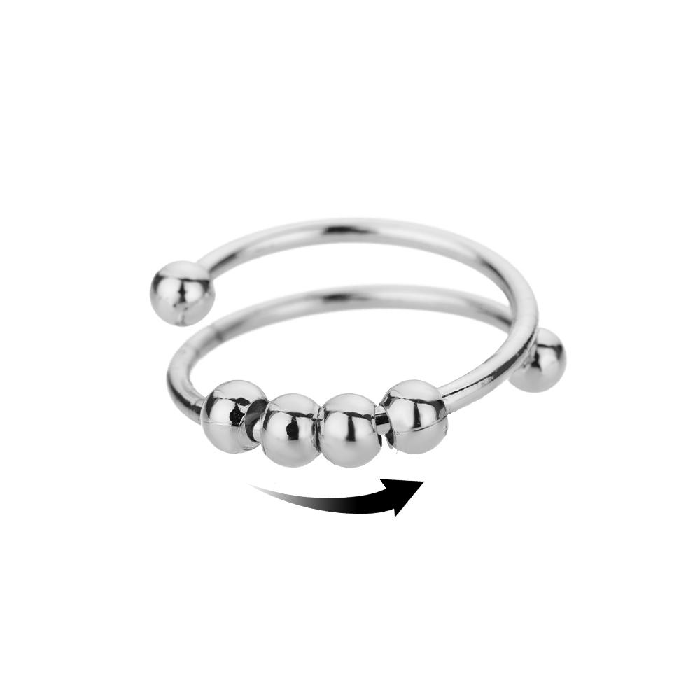 Anti-Stress Angstringe für Damen Goldfarbe Offen Verstellbar Drehbarer Ring Ästhetischer Hochzeitsmode Schmuck Geschenk