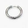 1 Stück Glatter Piercing Ohrring Rund Silberfarbe Edelstahl Einfacher Herrenohrring zum Einkaufen