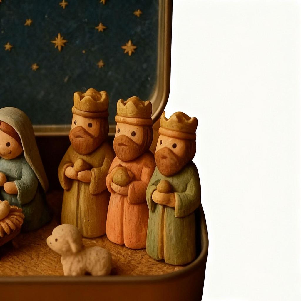 Christmas Nativity Decorations Nativity Set In A Tin Box Holy Family Jesus Birth Decoration For Home Office Bedroom Entrance