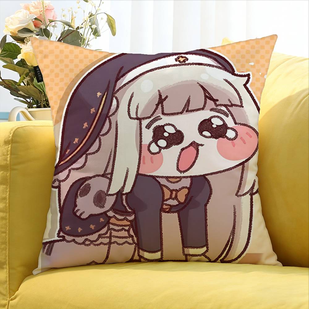 Trickcal Chibi Go G-Game World Various Sizes Square Pillow Case For Car Home Bedchamber Decor