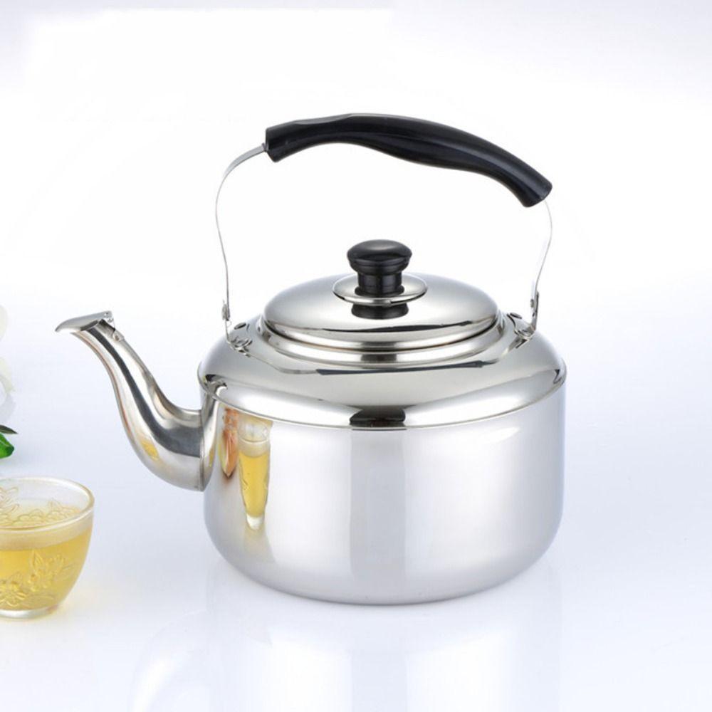 Large Capacity Stainless Steel Kettle Anti-scalding Handle Teapot Whistling Kettle  Camping