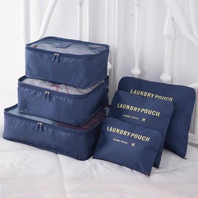 6Pcs Travel Waterproof Nylon Zipper Mesh Storage Bag Set For Clothes Pouch Luggage Organizer Container
