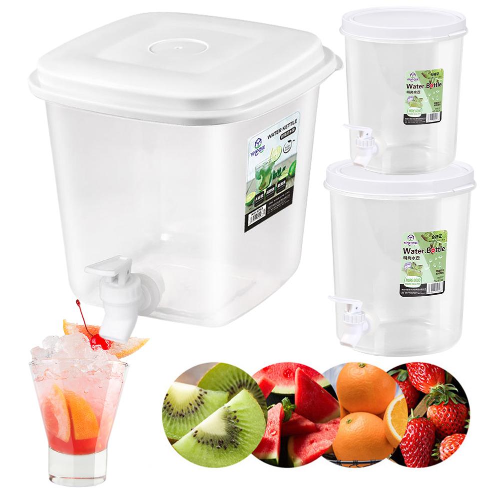 3.5/5L Limonadenstand Saftkrug Kaltwasserkrug mit Deckel Kühlschrank Eisgekühlter Saft Limonadenspender für Partys und den täglichen Gebrauch