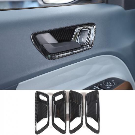 ABS Carbon Interior Door Handle Bowl Trim Styling Cover For Ford Maverick +